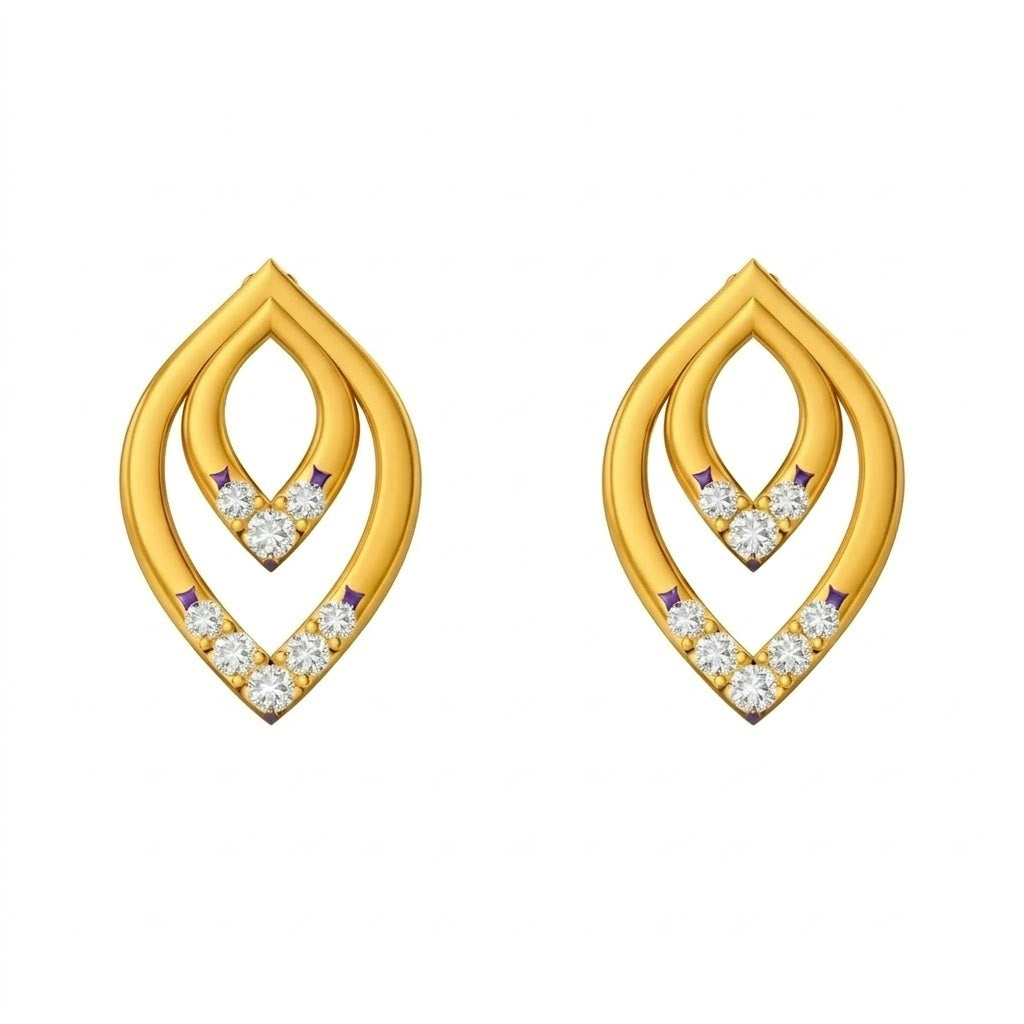 Layered Marquise Earring