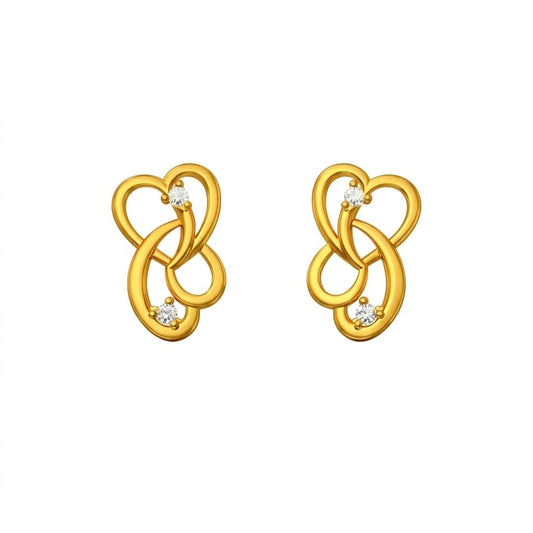 Interlocking Infinity Swirl Earring