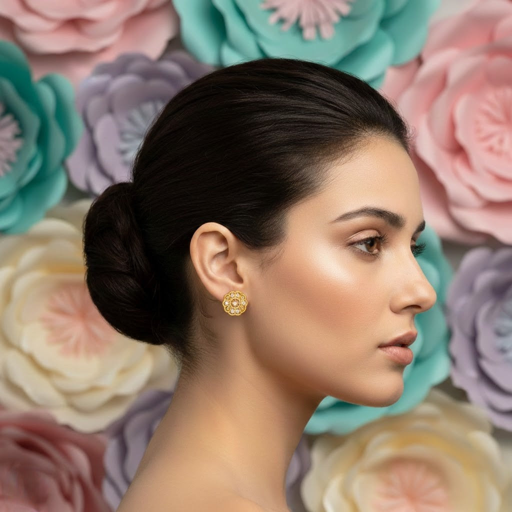 Classic Rosette Wheel Earring