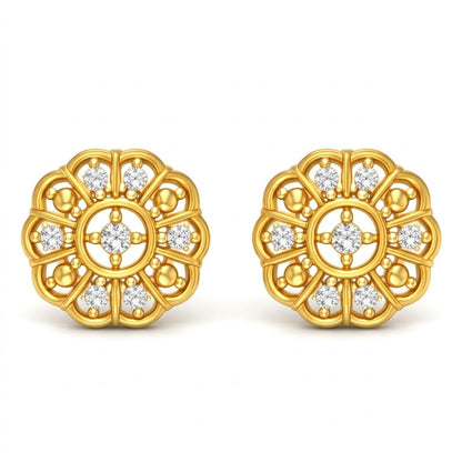 Classic Rosette Wheel Earring