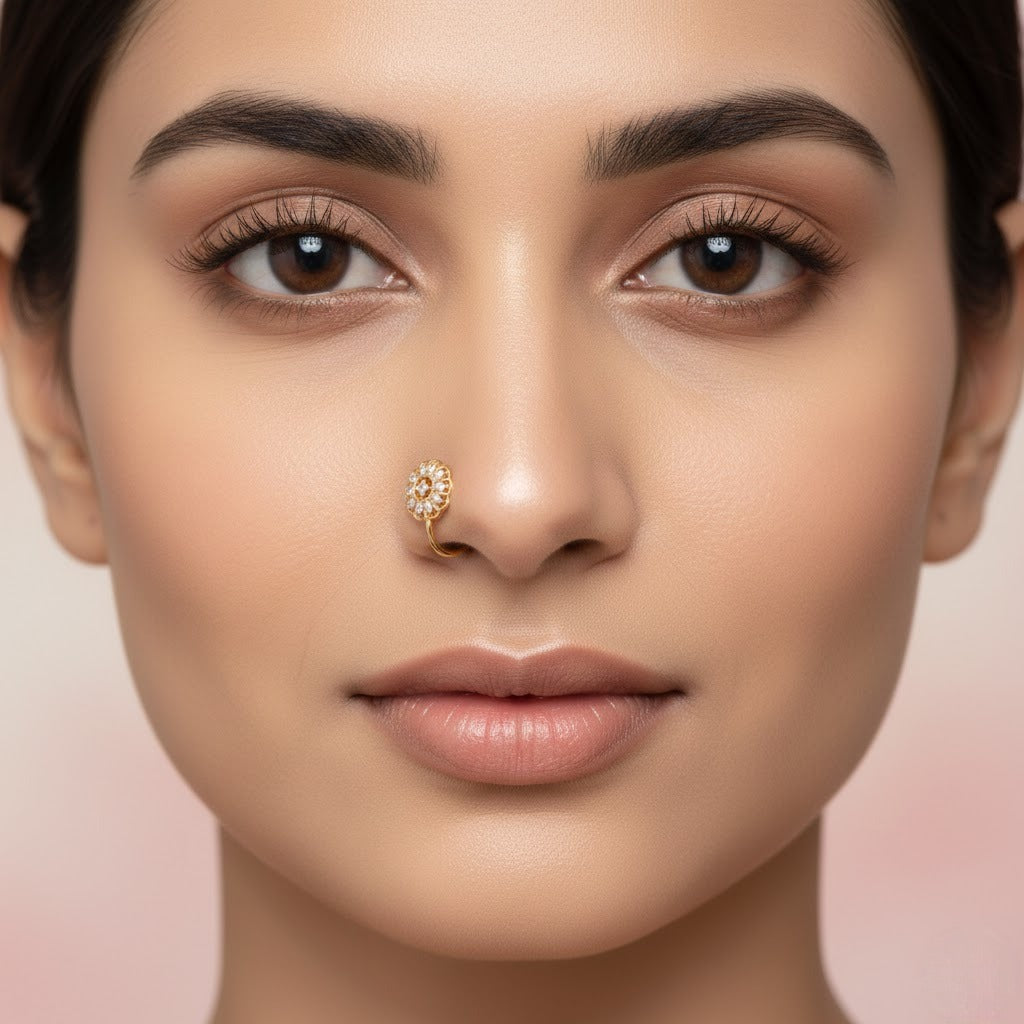 Petite Sparkle Diamond Gold Nose Pin
