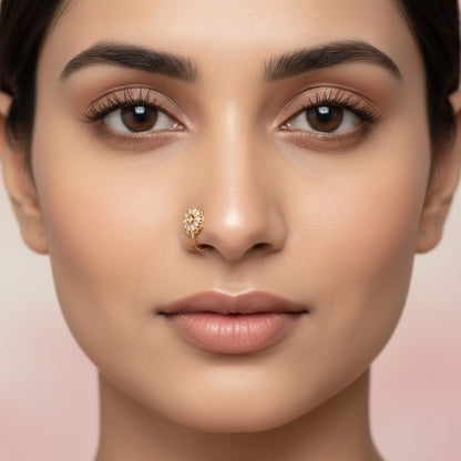 Petite Sparkle Diamond Gold Nose Pin