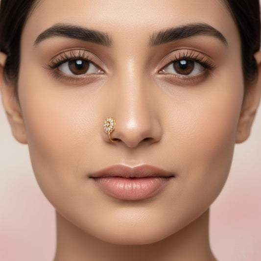 Petite Sparkle Diamond Gold Nose Pin