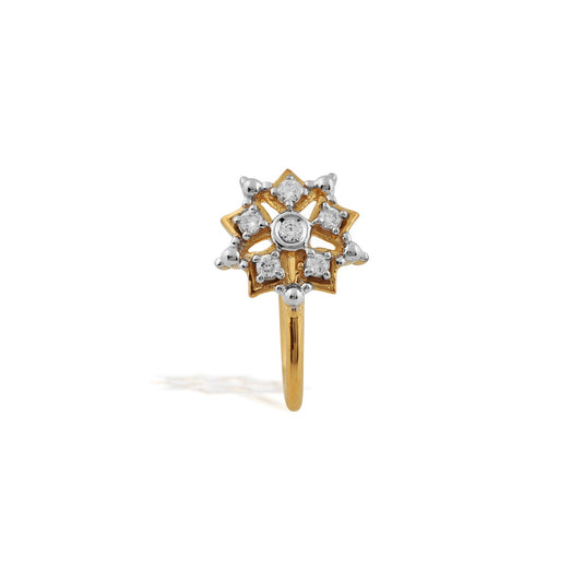 Starburst Diamond Gold Nose Pin