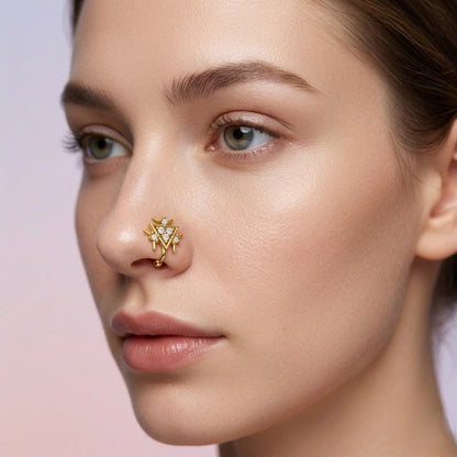 Triangular Aura Nose Pin