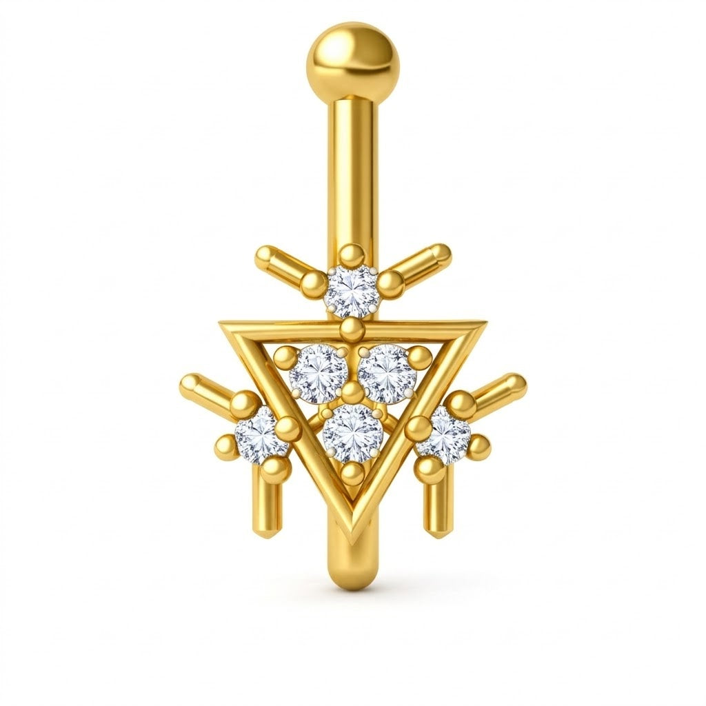 Triangular Aura Nose Pin