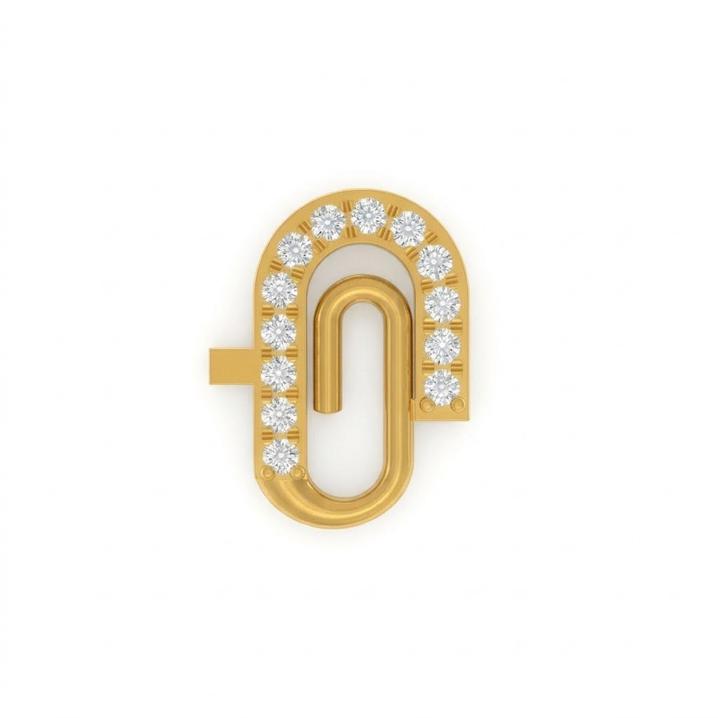 Modern Paperclip Nose Pin