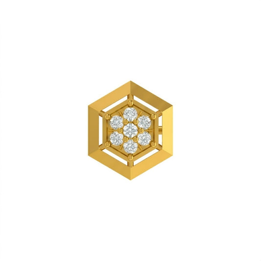 Honeycomb Hexagon Nose Pin