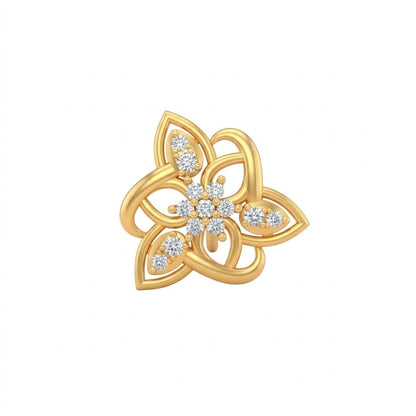 Interlaced Petal Star Nose Pin