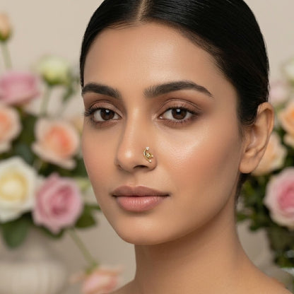 Leaf Swirl Trio Nose Pin