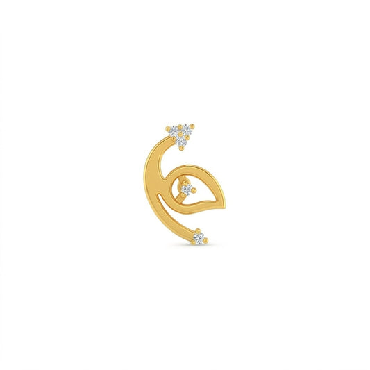 Leaf Swirl Trio Nose Pin