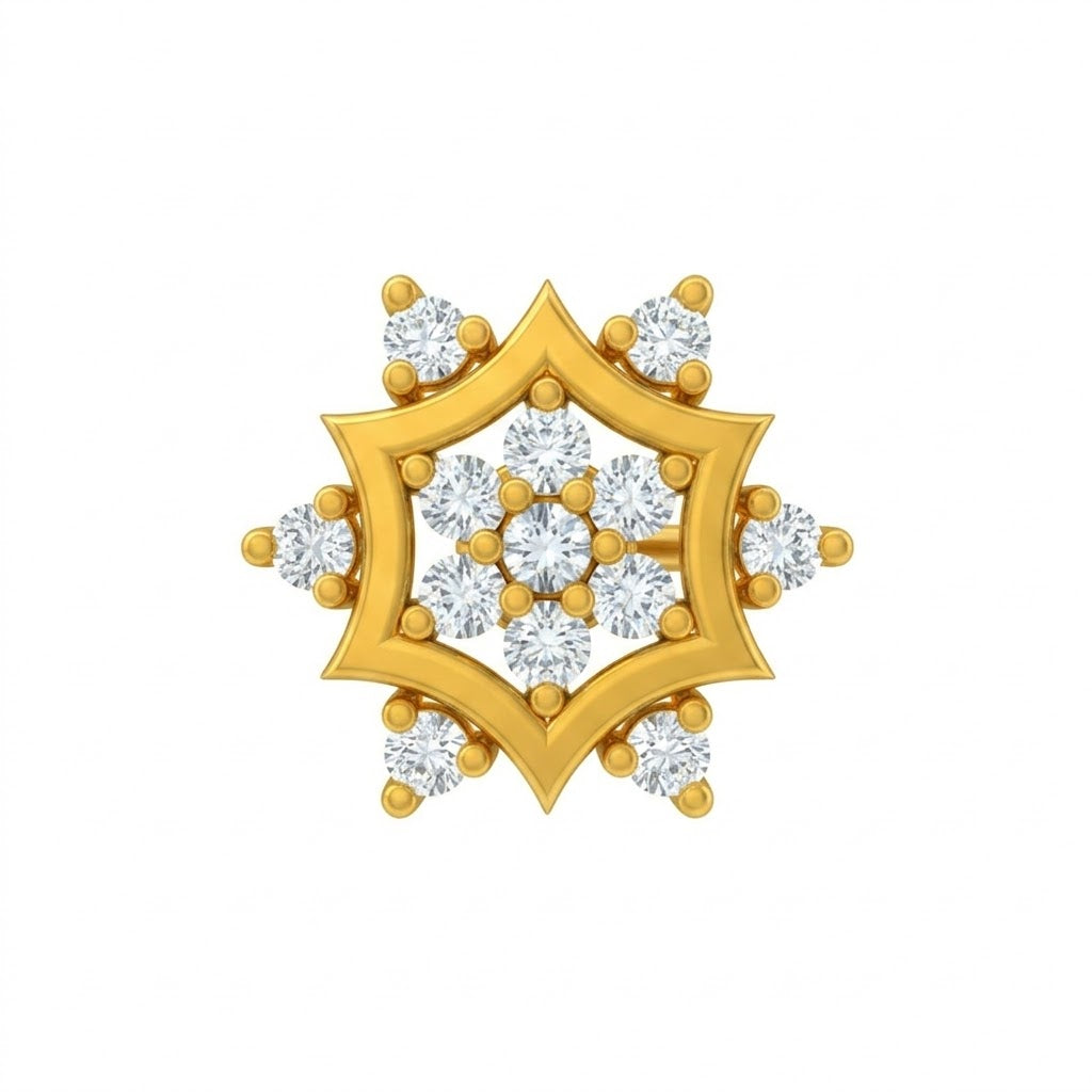 Star Cluster Halo Nose Pin