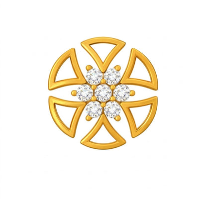 Mandala Wheel Floral Nose Pin