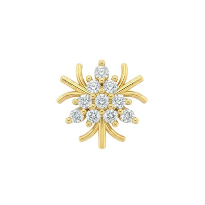 Sunburst Floral Nose Pin