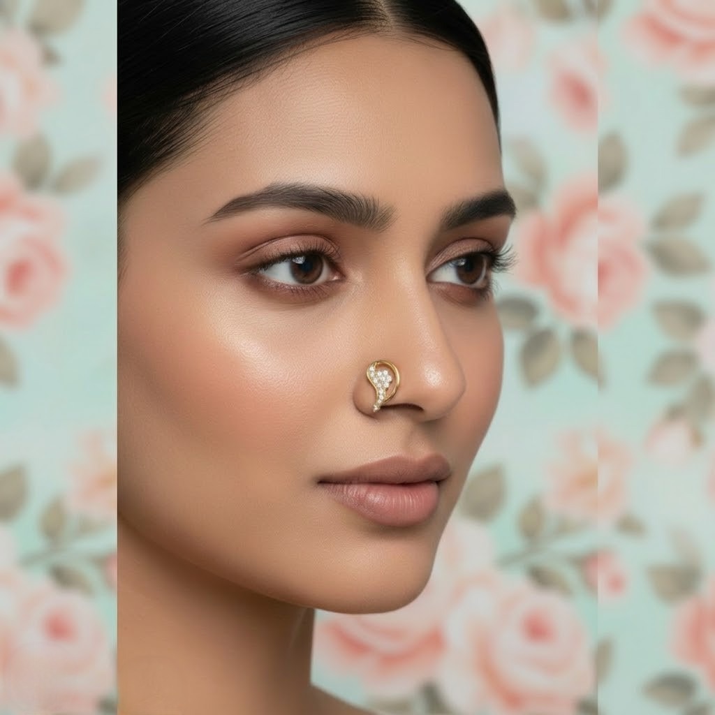 Paisley Swirl Nose Pin