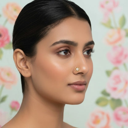 Star Petal Diamond Nose Pin