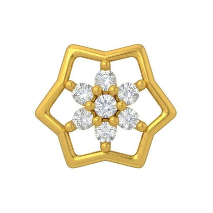 Star Petal Diamond Nose Pin