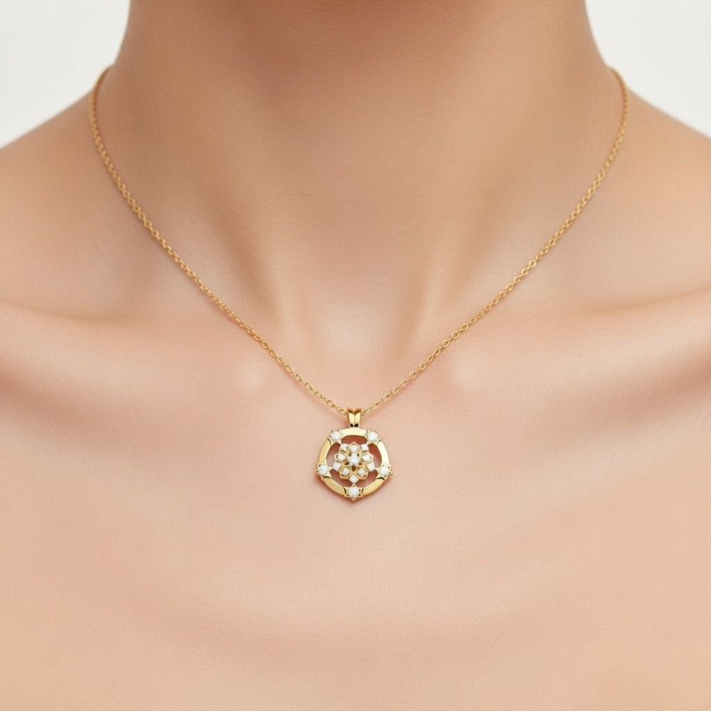 Royal Star Mandala Diamond Pendant