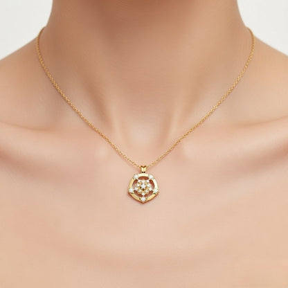 Royal Star Mandala Diamond Pendant