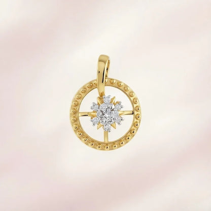 9K Yellow Gold Diamond Pendant by TTJ Jewellery