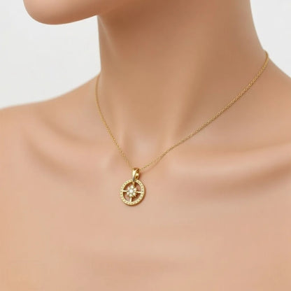9K Yellow Gold Diamond Pendant by TTJ Jewellery