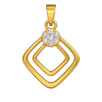 Radiant Geo Bloom Diamond Gold Pendant