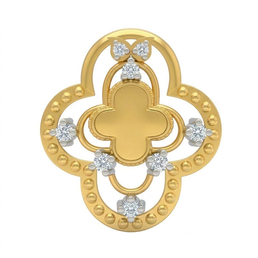 Quatrefoil Clover Halo Pendant