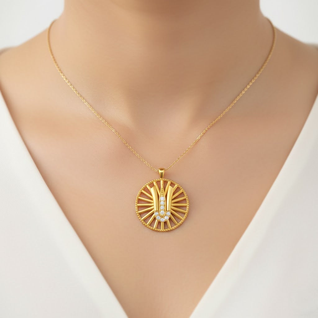 Radiant Sunburst Spiritual Pendant
