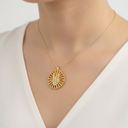 Radiant Sunburst Spiritual Pendant