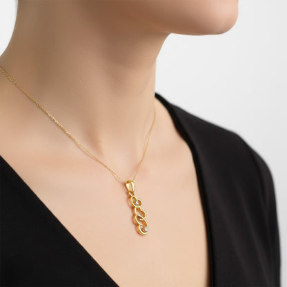Triple Heart Cascade Diamond Gold Pendant