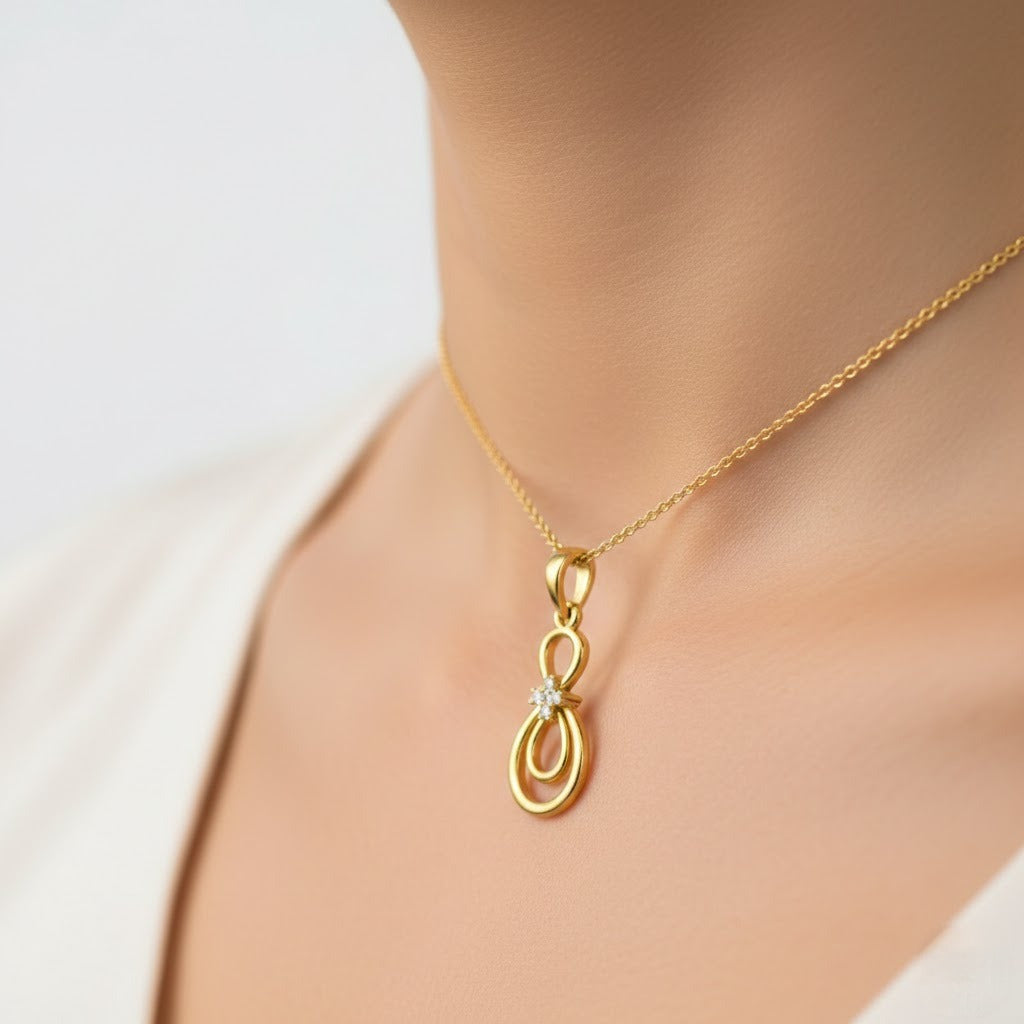 Infinite Bloom Diamond Gold Pendant