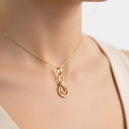 Infinite Bloom Diamond Gold Pendant