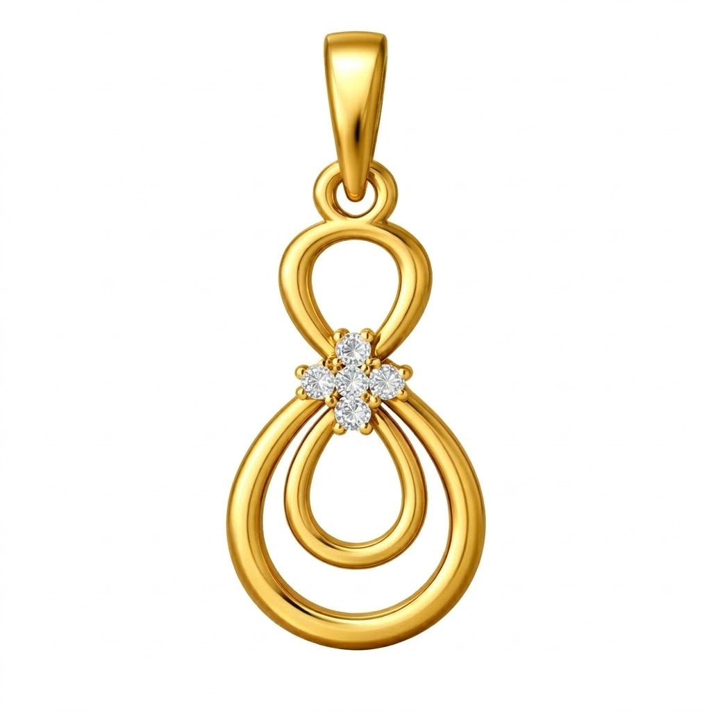 Infinite Bloom Diamond Gold Pendant