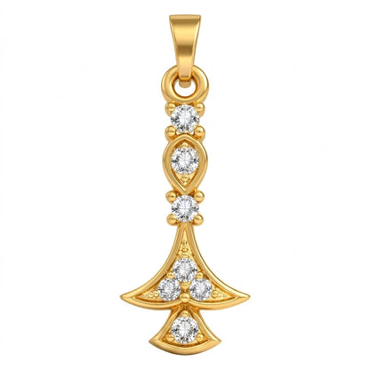 Regal Tiered Motif Diamond Gold Pendant