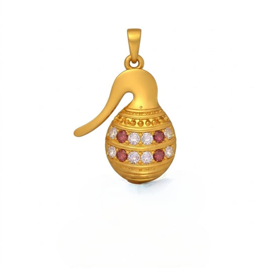 Elegant Traditional Motif Design diamond gold pendant