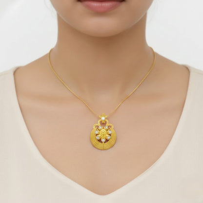 Traditional Crescent Diamond Pendant