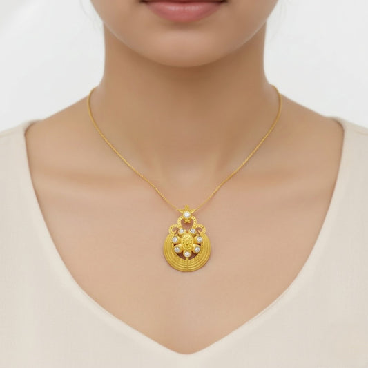 Traditional Crescent Diamond Pendant