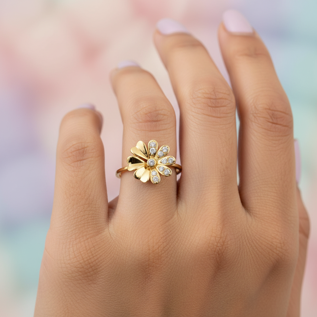Blossom Luxe Diamond Gold Ring