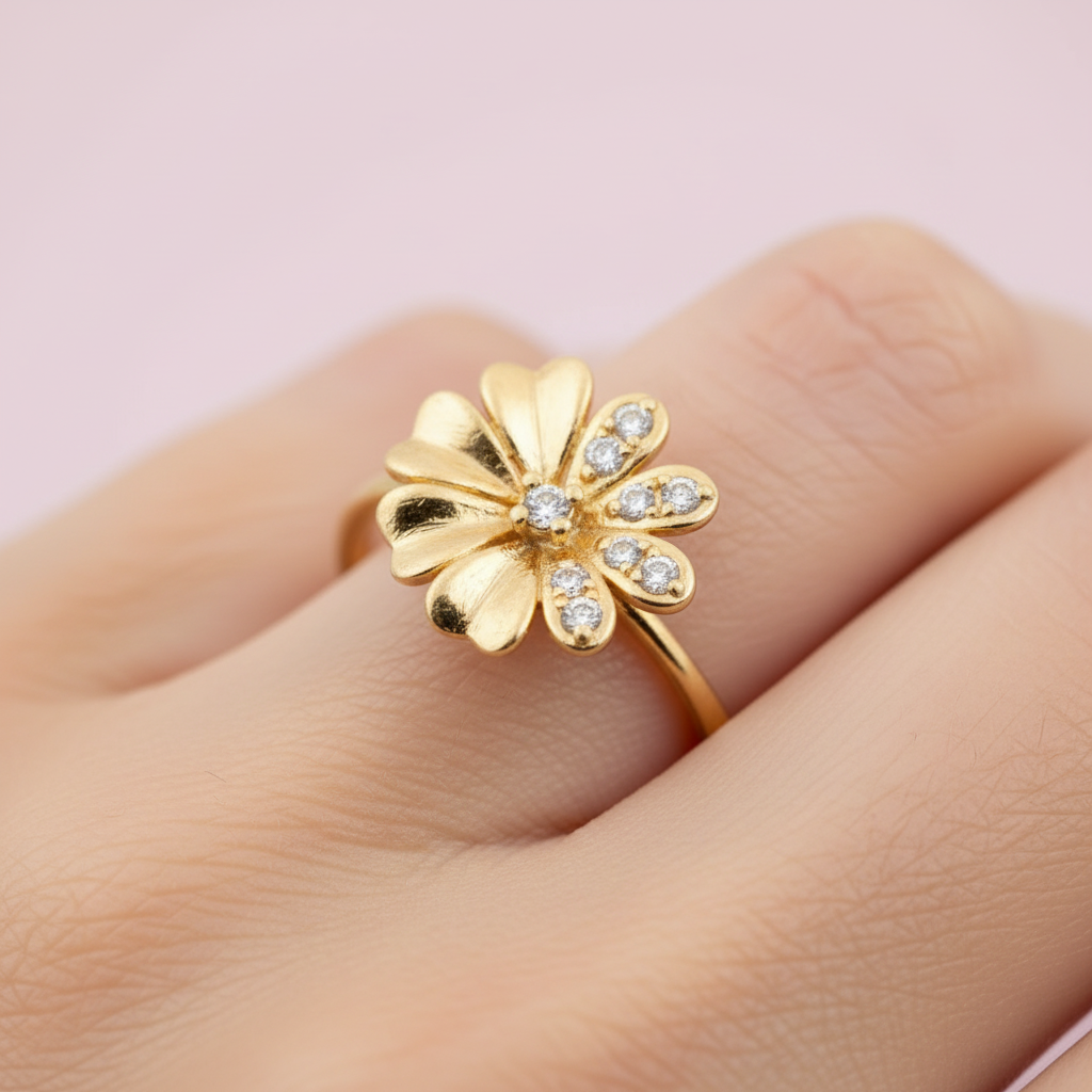 Blossom Luxe Diamond Gold Ring