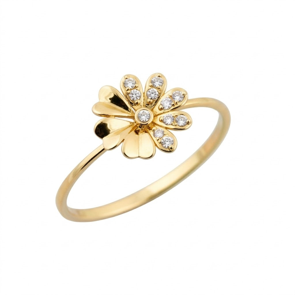 Blossom Luxe Diamond Gold Ring
