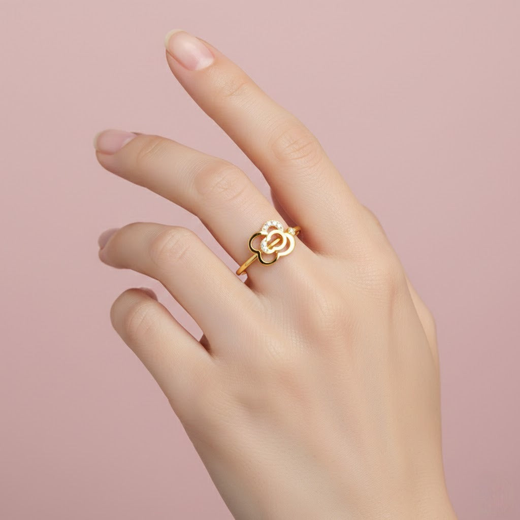 Interlocking Bloom Design Ring