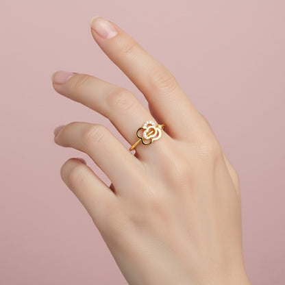 Interlocking Bloom Design Ring