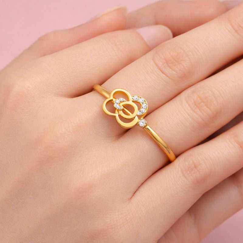 Interlocking Bloom Design Ring