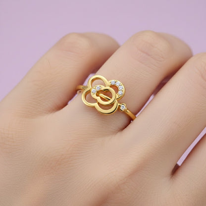 Interlocking Bloom Design Ring