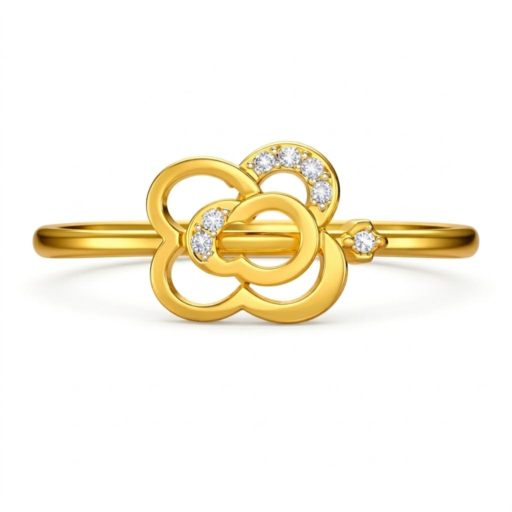 Interlocking Bloom Design Ring