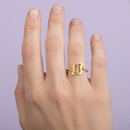 Modern Curve Design Ring