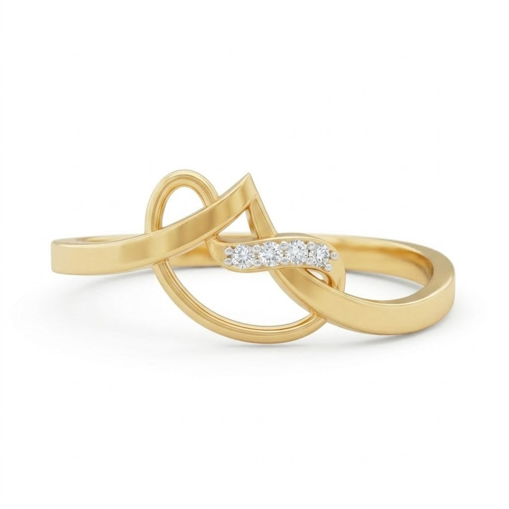 Looping Ribbon Sparkle Ring