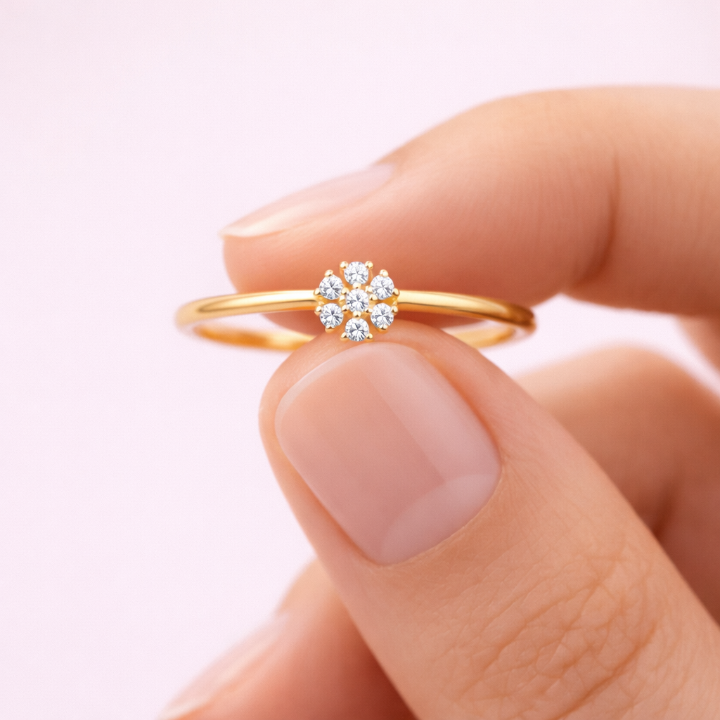 Golden Bloom Diamond Ring