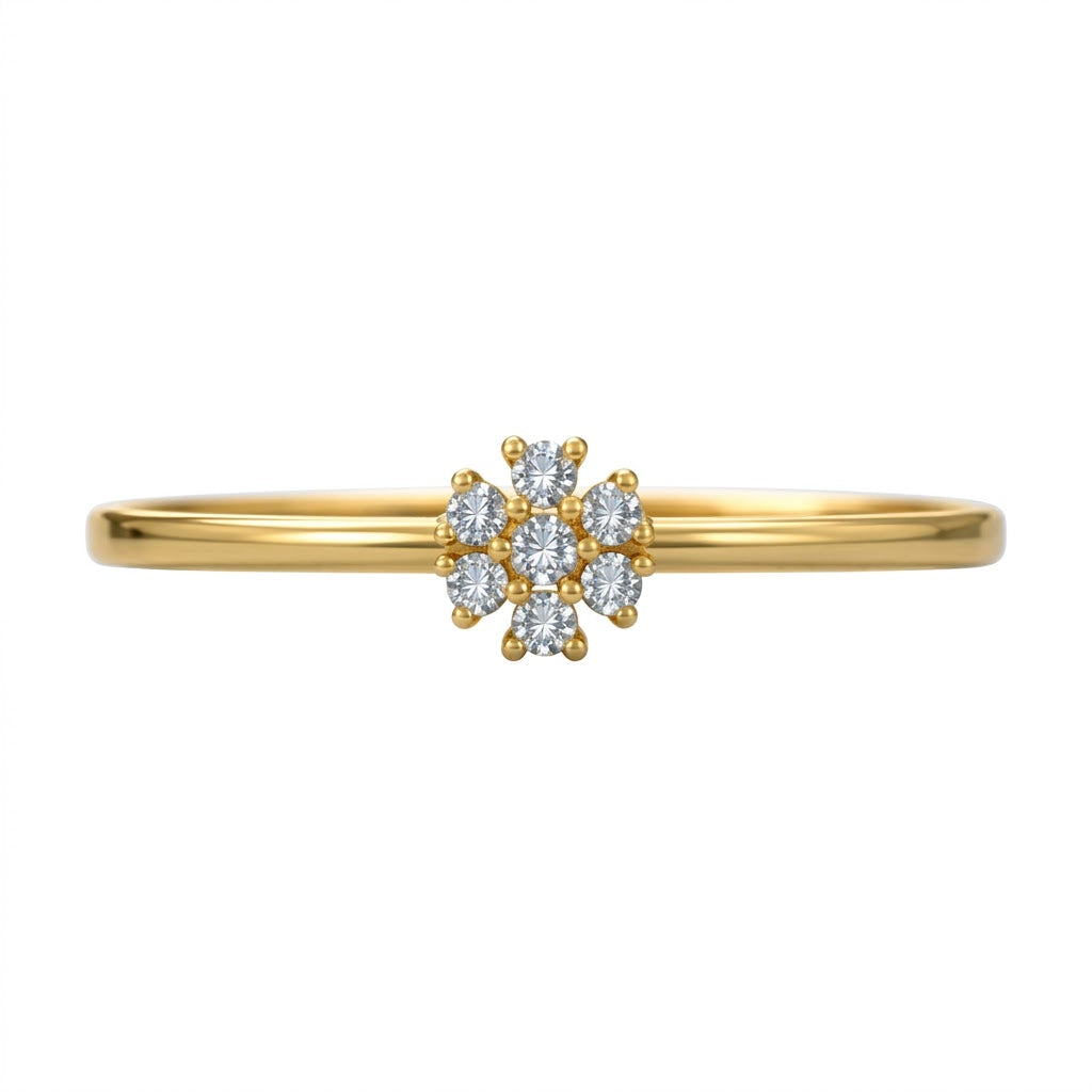 Golden Bloom Diamond Ring