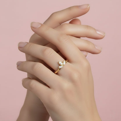 Tiara Petal Sparkle Ring